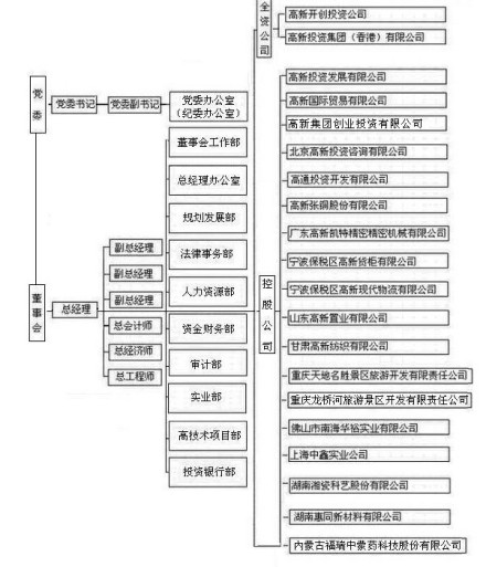 中国高新投资集团公司治理机构