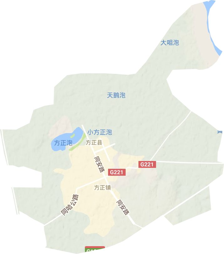 方正镇地形图