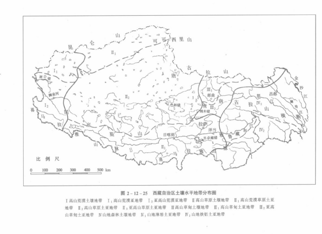 土壤地带水平分布图 