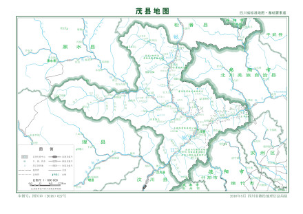  茂县标准地图基础要素版