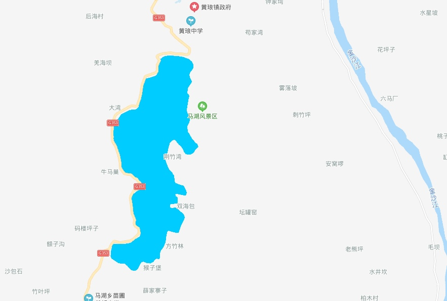 马湖的形状及范围