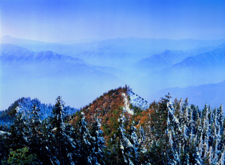 天鹅山雪景