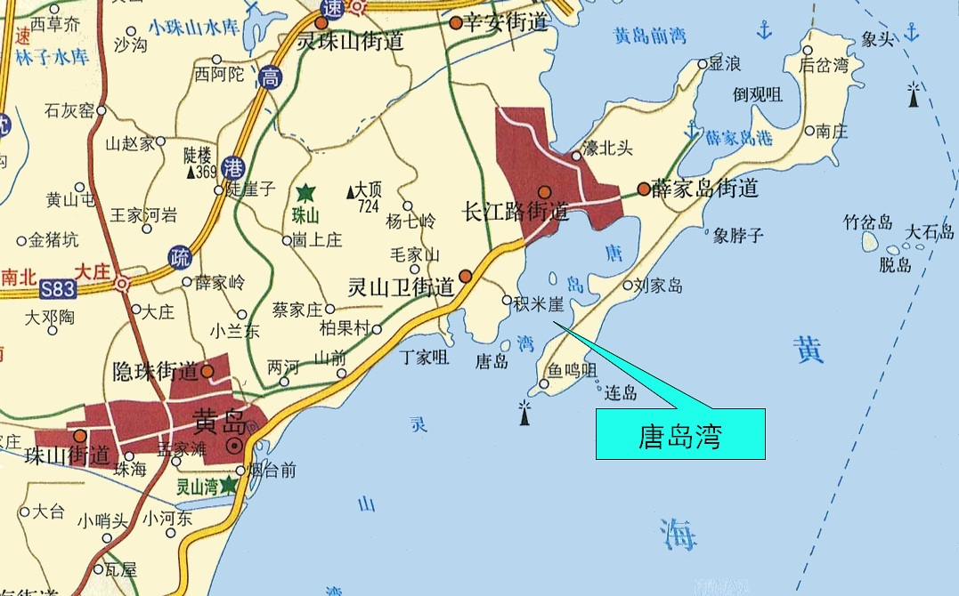 唐岛湾地理位置