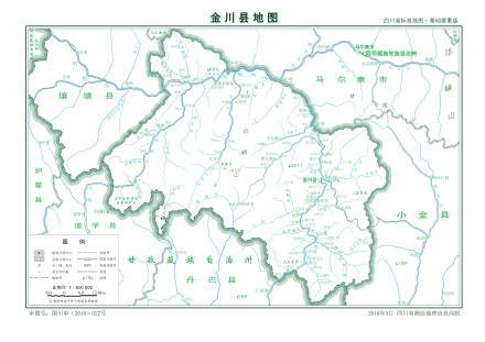 金川县标准地图基础要素版