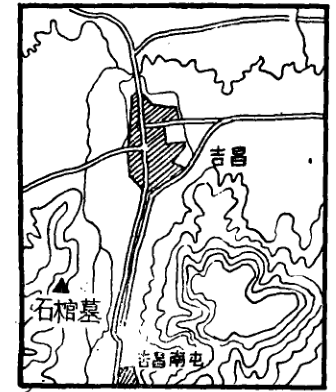 小西山石棺墓群位置图