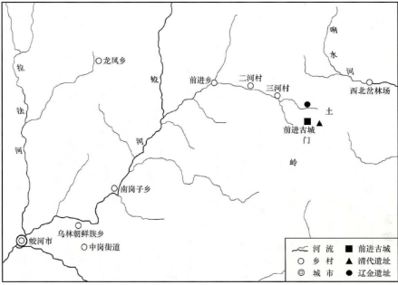 前进古城址位置图