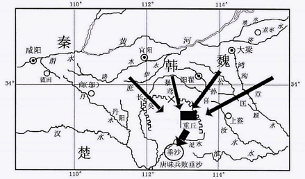 秦楚丹阳、蓝田之战概述图