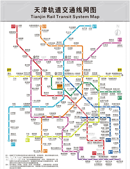 天津轨道交通线网图