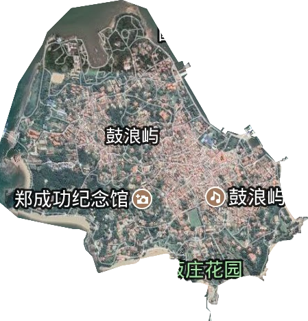 <p>鼓浪屿街道卫星图