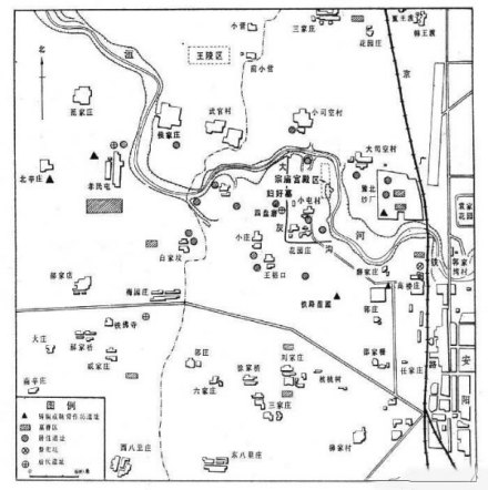 殷墟遗址示意图 