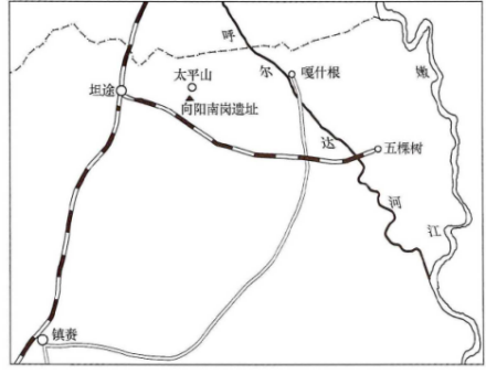 向阳南岗遗址位置图