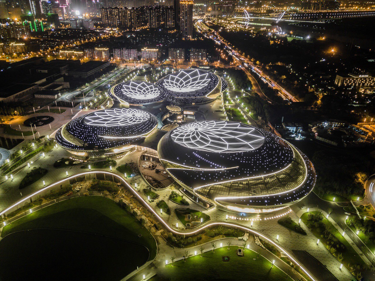 江苏大剧院夜景（俯瞰）