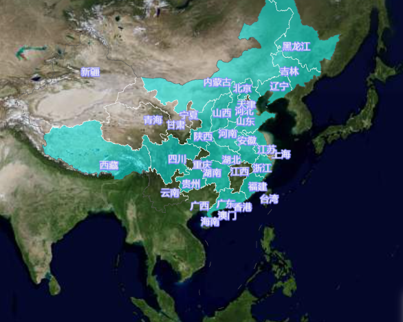 中国省级分布图 