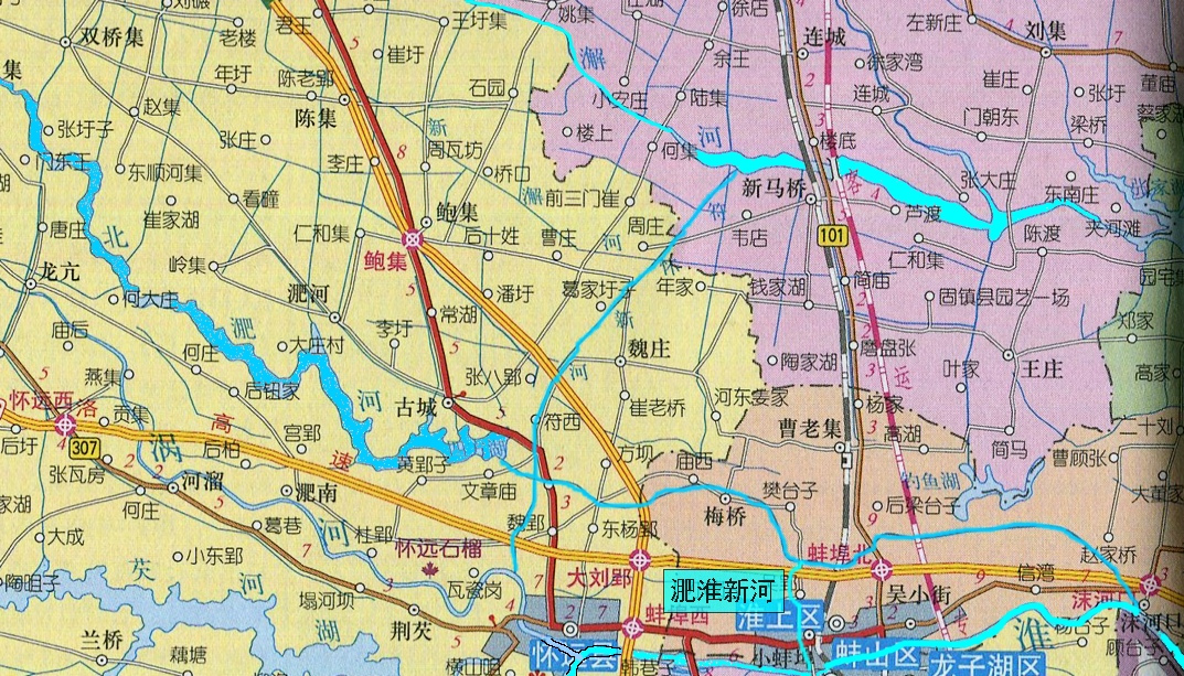 符怀新河及北淝河下游分洪河道