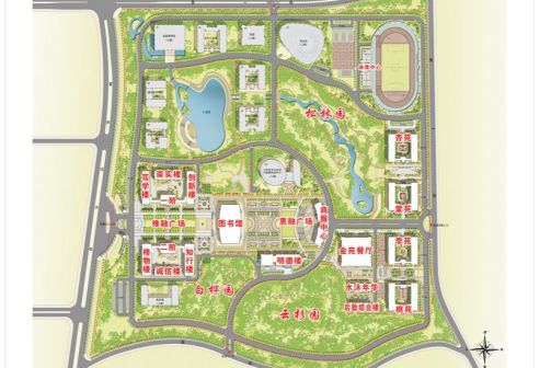 长春金融高等专科学校新校区平面图