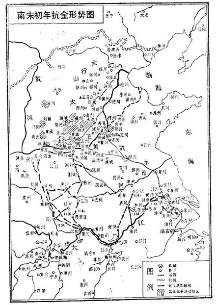 南宋初年抗金形势图