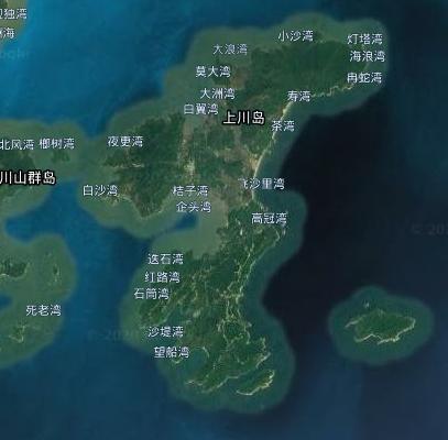 上川岛卫星地图