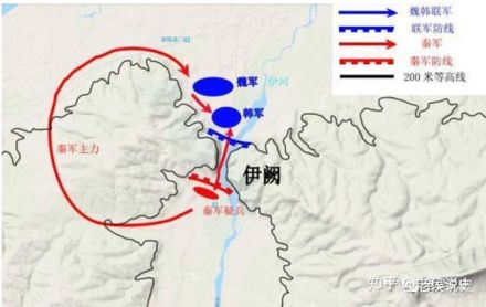 秦军战略迂回图