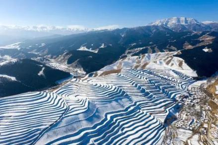 天祝雪落梯田