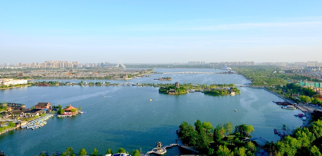 东昌湖西部湖区全景