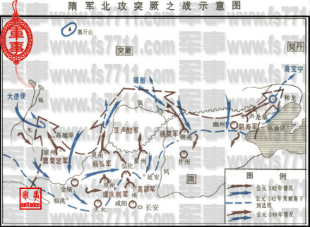 《隋军北攻突厥之战示意图》