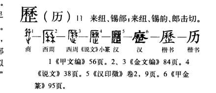 歷字源流