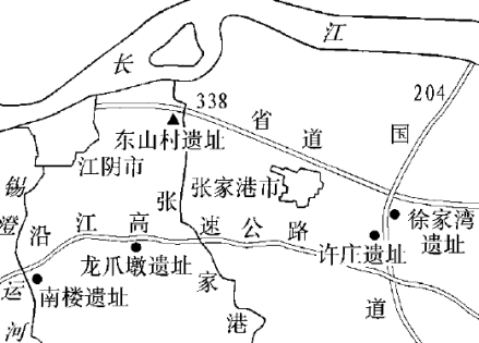 东山村遗址位置图