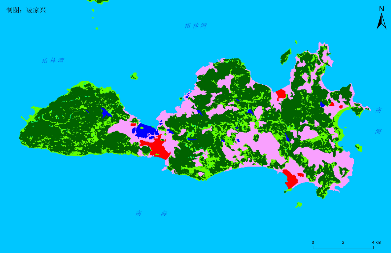 南澳岛地表覆盖类型