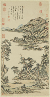 仿倪黄山水图（1709年）