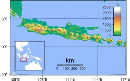 爪哇岛地形