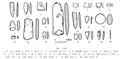 五家子遗址出土石器图