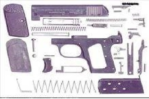 勃朗宁M1906袖珍手枪结构图