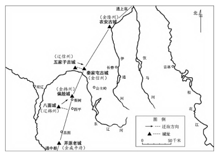 辽信州迁址图