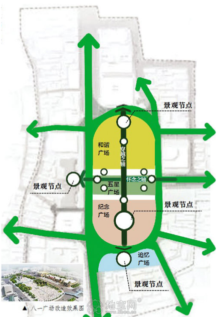 新八一广场平面图（2017年08月01开放）