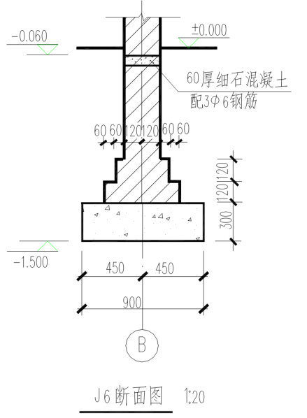 如图13示，基础平面图和基础详图