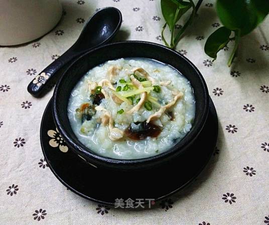 皮蛋鸡肉粥