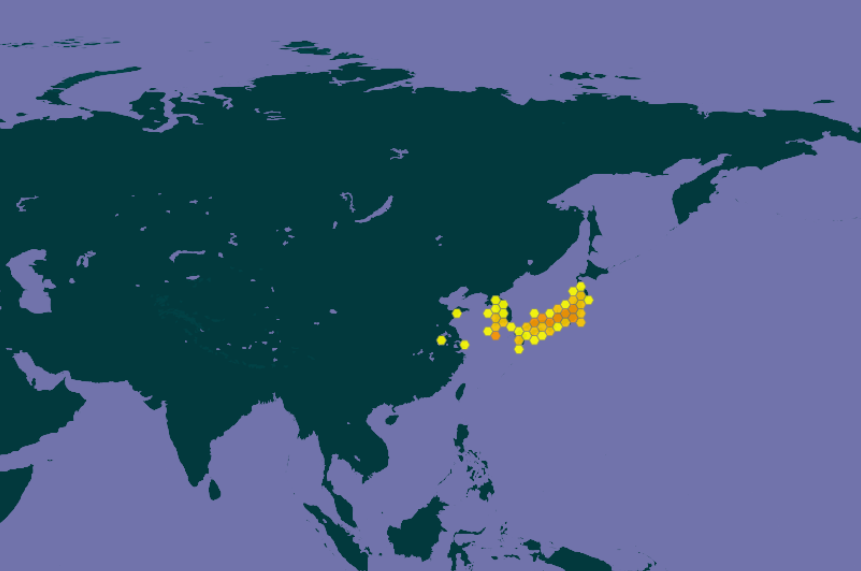 日本榧分布图 